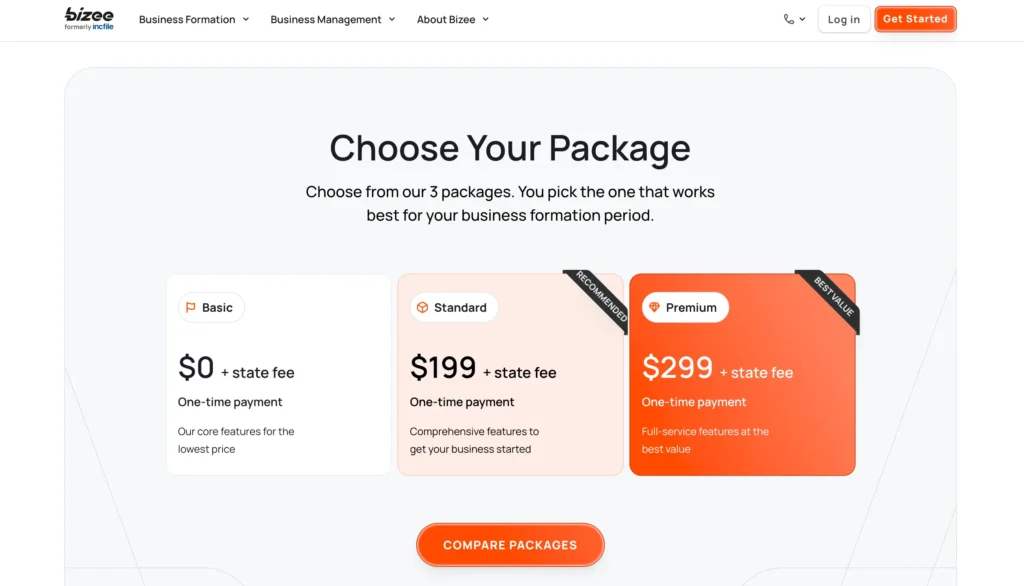 Bizee Pricing