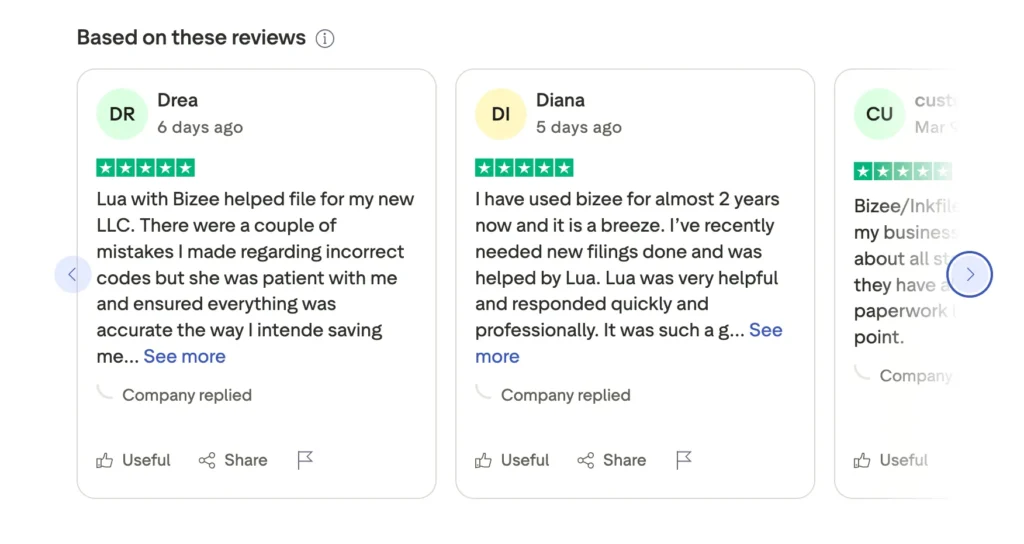 Bizee User Reviews